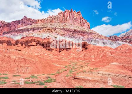 The Castle Rock Formation, Capitol Reef National Park, Utah, USA, Nordamerika Stockfoto