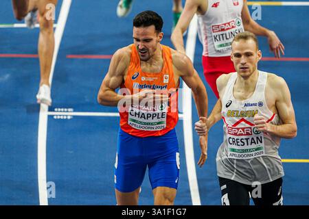 Apeldoorn, Niederlande. März 2025. APELDOORN, NIEDERLANDE - 8. MÄRZ: Samuel Chapple aus den Niederlanden trat 800 am 3. Tag der Leichtathletik-Halleneuropameisterschaft in Omnisport Apeldoorn am 8. März 2025 in Apeldoorn an. (Foto: Joris Verwijst/BSR Agency) Credit: BSR Agency/Alamy Live News Stockfoto