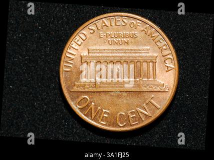 Nahaufnahme eines amerikanischen Pennys Stockfoto