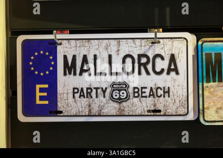 April 2017. Europa, Spanien, Balearen, Mallorca. Unterzeichnen. Stockfoto