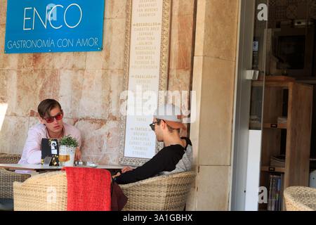 April 2017. Europa, Spanien, Balearen, Mallorca. Cafe... Stockfoto