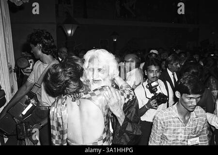 MF Hussein Maqbool Fida Hussain weltberühmter Maler NO MR Stockfoto