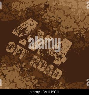 Risse auf braunem Untergrund im Gelände Stock Vektor