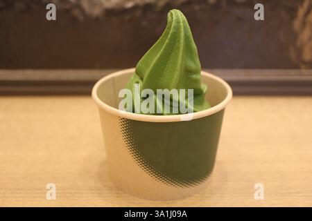 Matcha-Tee-Eis in Tokio, Japan Stockfoto