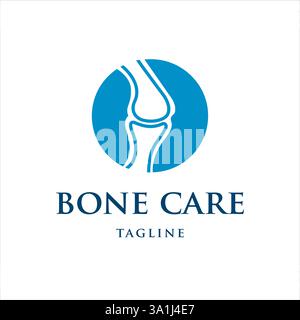 Minimalistischer Knochen Gesundheit Logo Illustration Vorlage Design mit moderner und sauberer Ästhetik, Logo für medizinische, orthopädische und Gesundheit Branding. Stock Vektor