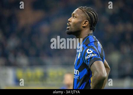 Mailand, Italien. März 2025. Marcus Thuram FC Internazionale sieht während des Spiels der Serie A FC Internazionale gegen Monza Serie A - Mailand 8. märz 2025 Credit: Kines Milano/Alamy Live News Stockfoto