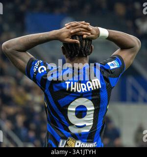 Mailand, Italien. März 2025. Marcus Thuram FC Internazionale sieht während des Spiels der Serie A FC Internazionale gegen Monza Serie A - Mailand 8. märz 2025 Credit: Kines Milano/Alamy Live News Stockfoto