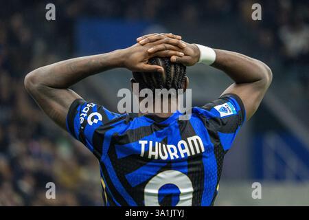 Mailand, Italien. März 2025. Marcus Thuram FC Internazionale sieht während des Spiels der Serie A FC Internazionale gegen Monza Serie A - Mailand 8. märz 2025 Credit: Kines Milano/Alamy Live News Stockfoto