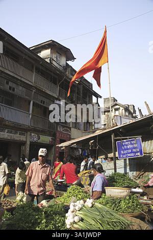 Market Area, Grant Road, Bombay Naw Mumbai, Maharashtra, Indien, Asien Stockfoto