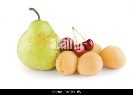 Birnenkirsche Aprikose Stockfoto
