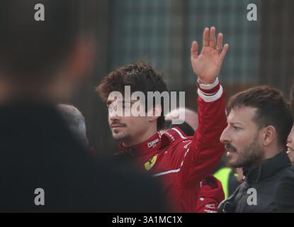 Ferrari in Mailand Stockfoto