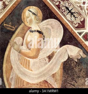 UCCELLO, Paolo (* 1397, Firenze, d. 1475, Firenze) glaube um 1435 Fresco Duomo, Prato die vier Tugenden an der Decke der Kapelle unserer Lieben Frau von der Himmelfahrt in der Kathedrale von Prato, die manchmal Uccello zugeschrieben werden, sind höchstwahrscheinlich nicht sein Werk. --- Schlüsselwörter: ----------------- Autor: UCCELLO, Paolo Titel: Glaube Zeitlinie: 1401-1450 Schule: Italienisch Form: Malerei Typ: Mythologisch Stockfoto