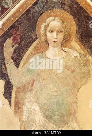 UCCELLO, Paolo (* 1397, Firenze, d. 1475, Firenze) Hoffnung um 1435 Fresco Duomo, Prato die vier Tugenden an der Decke der Kapelle unserer Lieben Frau von der Himmelfahrt in der Kathedrale von Prato, die manchmal Uccello zugeschrieben werden, sind höchstwahrscheinlich nicht sein Werk. --- Schlüsselwörter: ----------------- Autor: UCCELLO, Paolo Titel: Hope Zeitlinie: 1401-1450 Schule: Italienisch Form: Malerei Typ: Mythologisch Stockfoto