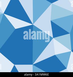 Mosaikdreiecke Formen den Hintergrund. Große Dreiecke. Wiederholbares Muster. Farbpalette Blue Sky. Elegante Vektorfliesen. Stock Vektor