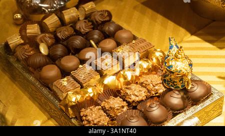 Verschiedene Schokoladenschokoladen Stockfoto