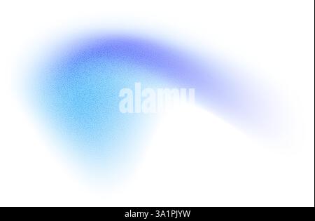 Abstrakte Verlaufsform mit Rauschen. Blau verschwommene, körnige Farbabstufung, lebendiges Designelement. Stock Vektor
