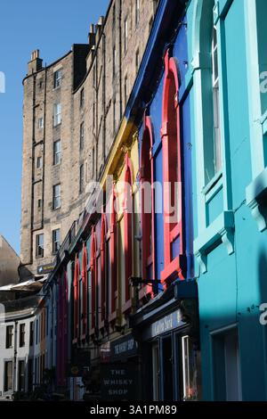 Victoria Street, die meistfotografierte Straße in Edinburgh Stockfoto