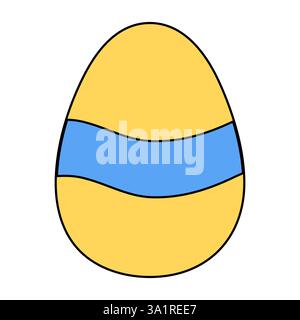 Ostereier Cartoon Vintage Style, Happy Easter Stock Vektor