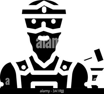 hephaestus griechischer gott Mythologie Glyphe-Symbol-Vektordarstellung Stock Vektor