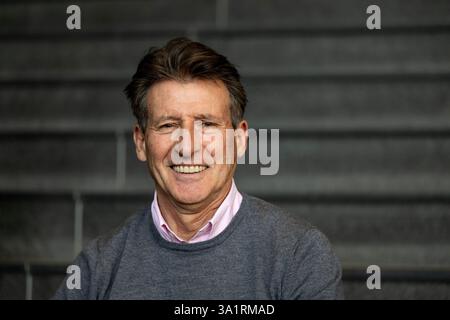 Apeldoorn, Niederlande. März 2025. Sebastian Coe, Vorsitzender der Leichtathletik-Weltmeisterschaft während der Leichtathletik-Halleneuropameisterschaft in der Omnisport Arena in Apeldoorn, Niederlande, 8. März 2025.Foto: Christine Olsson/TT/Code 10430 Credit: TT News Agency/Alamy Live News Stockfoto