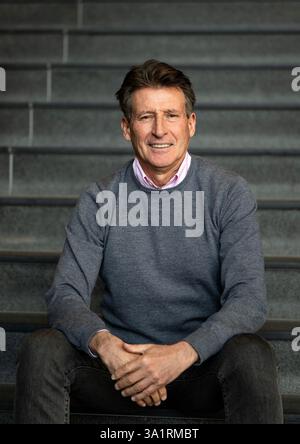 Apeldoorn, Niederlande. März 2025. Sebastian Coe, Vorsitzender der Leichtathletik-Weltmeisterschaft während der Leichtathletik-Halleneuropameisterschaft in der Omnisport Arena in Apeldoorn, Niederlande, 8. März 2025.Foto: Christine Olsson/TT/Code 10430 Credit: TT News Agency/Alamy Live News Stockfoto