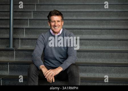 Apeldoorn, Niederlande. März 2025. Sebastian Coe, Vorsitzender der Leichtathletik-Weltmeisterschaft während der Leichtathletik-Halleneuropameisterschaft in der Omnisport Arena in Apeldoorn, Niederlande, 8. März 2025.Foto: Christine Olsson/TT/Code 10430 Credit: TT News Agency/Alamy Live News Stockfoto