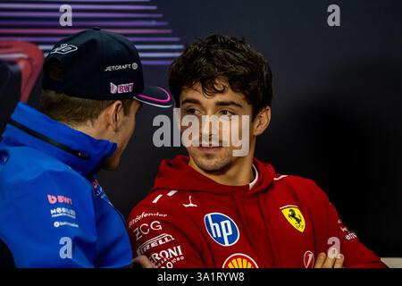 BAHRAIN INTERNATIONAL CIRCUIT, BAHRAIN - 27. FEBRUAR: Charles Leclerc, Ferrari SF-25 aus Monaco während der Bahrain-Tests auf dem Bahrain International Circuit am Donnerstag, 27. Februar 2025 in Sakhir, Bahrain (Foto: Michael Potts/BSR Agency) Credit: BSR Agency/Alamy Live News Stockfoto