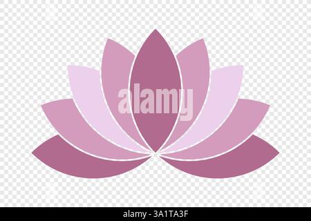 Vektor-Lotus-Symbol. Lotusblütensymbol Stock Vektor