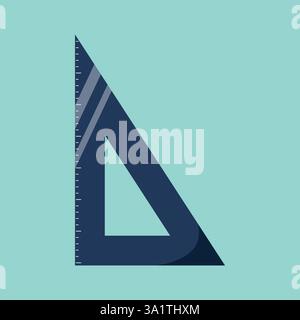 Symbol für Lineal für Schulwinkel. Einfache Illustration des Linealvektors der Schule Stock Vektor