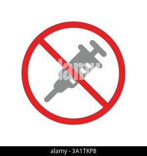 Keine Medikamente oder Antibiotika-Vektorzeichen. Additive, hormonfrei, Etikett für saubere Lebensmittel. Stock Vektor