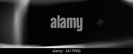 Film altes Filmlicht verliert Textur. Schwarz-weiß-Retro-Fotobrenneffekt in Distress. Überlagerungsrahmen für Filmfilter. Unscharfer heller Farbverlauf mit Staub, Stock Vektor