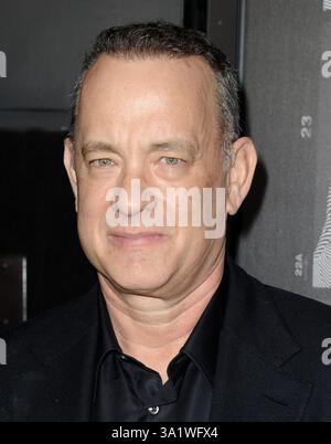 Tom Hanks kam am 10. März 2016 zur Premiere von HBO's 'Everything Is Copy' im TCL Chinese Theatre in Hollywood, Kalifornien Stockfoto