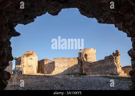 Burg aus dem 15. Jahrhundert, Berlanga de Duero, Soria, autonome Gemeinde Kastilien und León, Spanien, Europa. Stockfoto