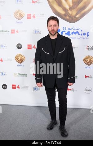 März 2025, Madrid, Spanien: Pepe Lorente nimmt an der 33. Union de Actores Awards – Roter Teppich beim Circo-Preis am 10. März 2025 in Madrid, Spanien Teil (Foto: © Jack Abuin/ZUMA Press Wire) NUR ZUR REDAKTIONELLEN VERWENDUNG! Nicht für kommerzielle ZWECKE! Stockfoto