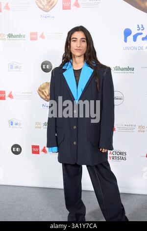 März 2025, Madrid, Spanien: Carolina Yuste nimmt an 33. Union de Actores Awards Teil – Roter Teppich beim Circo-Preis am 10. März 2025 in Madrid, Spanien (Credit Image: © Jack Abuin/ZUMA Press Wire) NUR ZUR REDAKTIONELLEN VERWENDUNG! Nicht für kommerzielle ZWECKE! Stockfoto