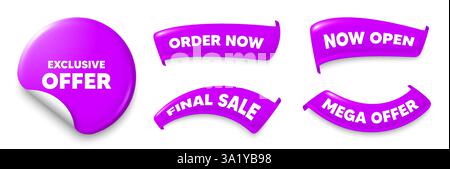 Exklusives Angebot. Preisschild. Aufkleber, Bänder Banner. Vektor Stock Vektor