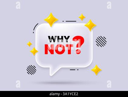 Warum nicht Symbol? Stellen Sie ein Fragezeichen. Chat-Sprechblase. Vektor Stock Vektor