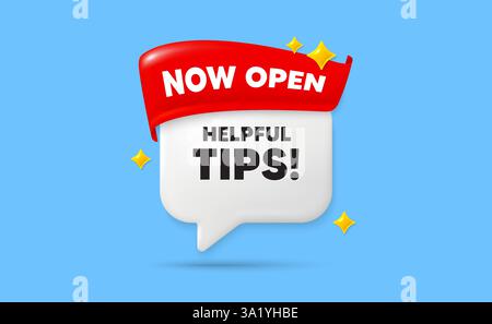 Symbol für hilfreiche Tipps. faq-Schild für Bildungseinrichtungen. Sprechblase mit Band. Vektor Stock Vektor