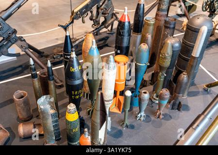 Szenen im Militärmuseum von Doss Trento und Alpini. Trient, Italien Stockfoto
