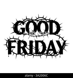 Christian Celebration Day of Karfreitags Typografie Vektorkunst Stock Vektor