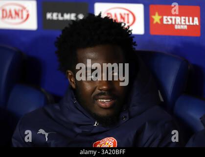 Sabadell, Barcelona, Spanien. März 2025. Barcelona Spanien 10.03.2025 Gabriel Misehouy ( Girona FC) spielt bei der La Liga EA Sports zwischen Espanyol und Girona FC am 10. März 2025 in Barcelona im RCDE-Stadion. (Kreditbild: © Xavi Urgeles/ZUMA Press Wire) NUR REDAKTIONELLE VERWENDUNG! Nicht für kommerzielle ZWECKE! Stockfoto