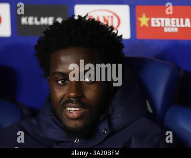 Sabadell, Barcelona, Spanien. März 2025. Barcelona Spanien 10.03.2025 Gabriel Misehouy ( Girona FC) spielt bei der La Liga EA Sports zwischen Espanyol und Girona FC am 10. März 2025 in Barcelona im RCDE-Stadion. (Kreditbild: © Xavi Urgeles/ZUMA Press Wire) NUR REDAKTIONELLE VERWENDUNG! Nicht für kommerzielle ZWECKE! Stockfoto