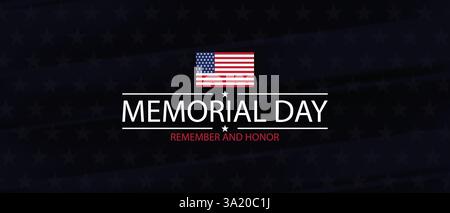 Zu Ehren des Opfers Happy Memorial Day Stock Vektor