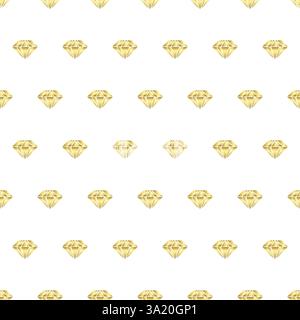 Nahtloses Diamantmuster in goldener Farbe Stock Vektor