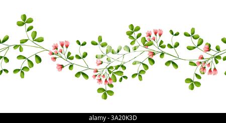Rote Beeren auf einem Zweig. Aquarellabbildungen. Weihnachtswinterbeeren und Zweige isoliert auf weißem Hintergrund. Geeignet für Weihnachtsfeste, Stockfoto