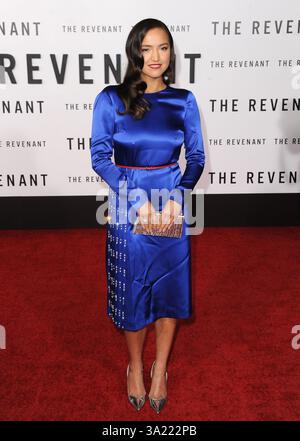 Grace Dove besucht die Premiere von „The Revenant“ im TCL Chinese Theatre am 16. Dezember 2015 in Hollywood, Kalifornien Stockfoto