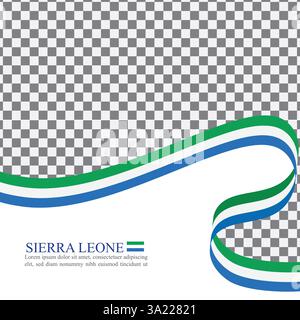 Sierra Leone Nationalflagge Band Stock Vektor Stock Vektor