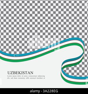 Usbekistan nationale Flagge Band Stock Vektor Stock Vektor