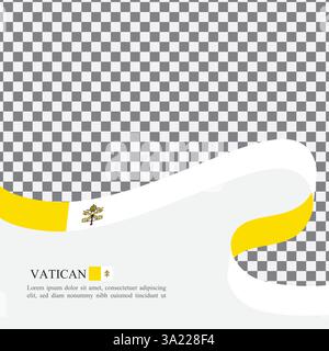 Vatikanische Nationalflagge Band Stock Vektor Stock Vektor