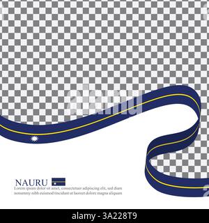 Nauru Nationalflagge Band Stock Vektor Stock Vektor